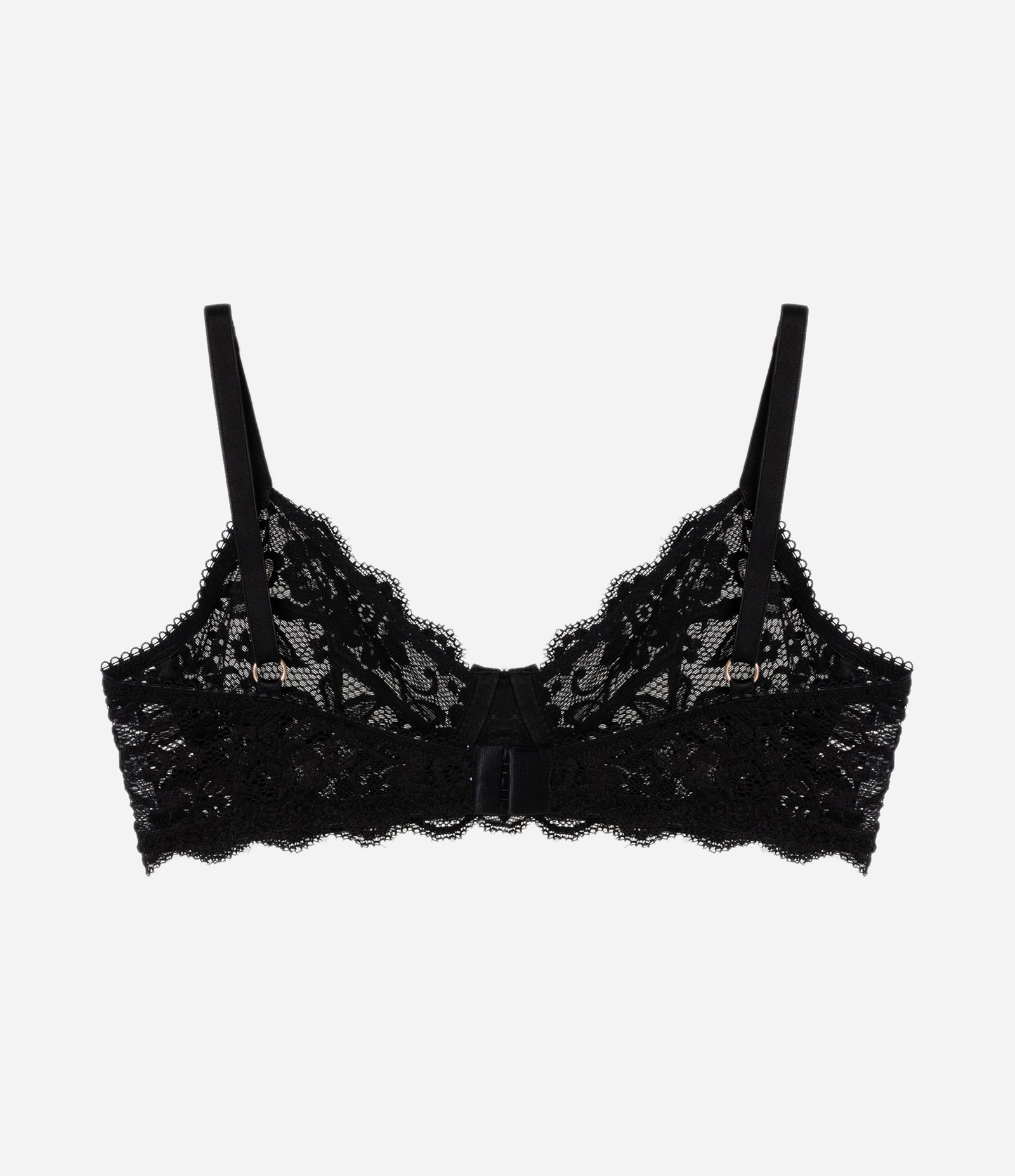 Sutiã em Renda Floral sem Bojo e com Aro Preto 7