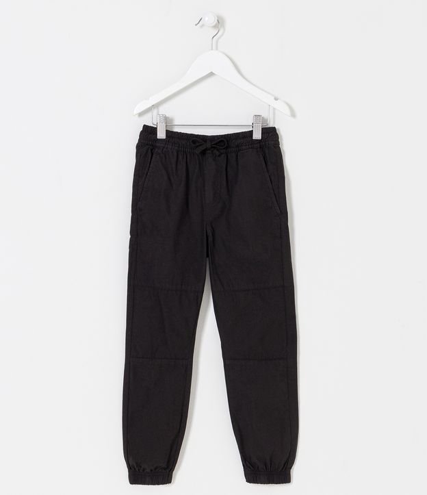 Pantalón Infantil con Recortes - Talle 5 a 14 años Negro 1