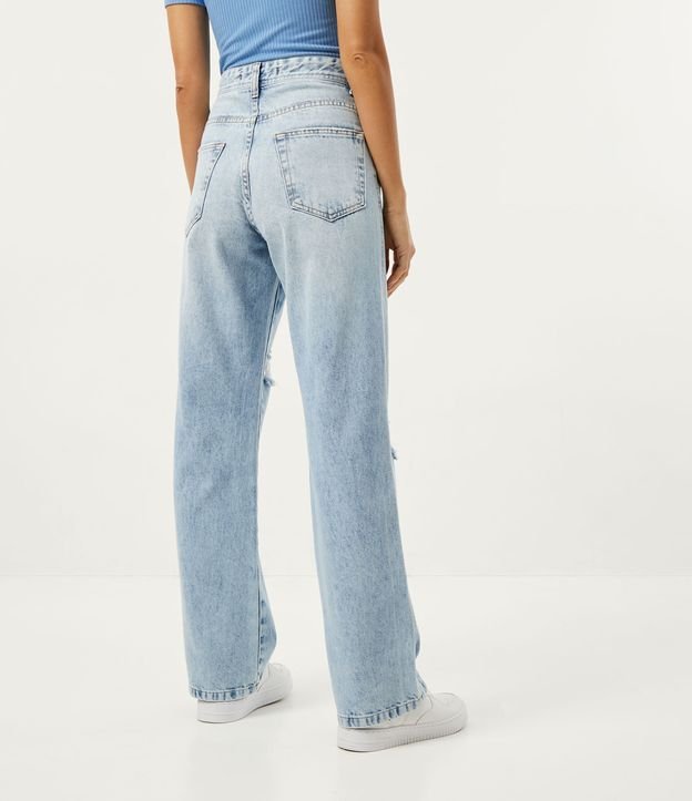 Pantalón años 90 Jeans con Desgastes Azul 4