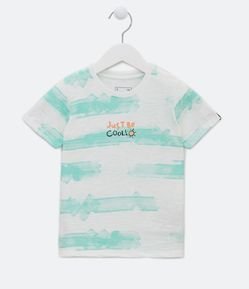 Camiseta Infantil Tie Dye com Estampa no Peito - Tam 1 a 5 anos