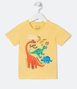 Camiseta Infantil com Estampa de Dinossauros - Tam 1 a 5 anos