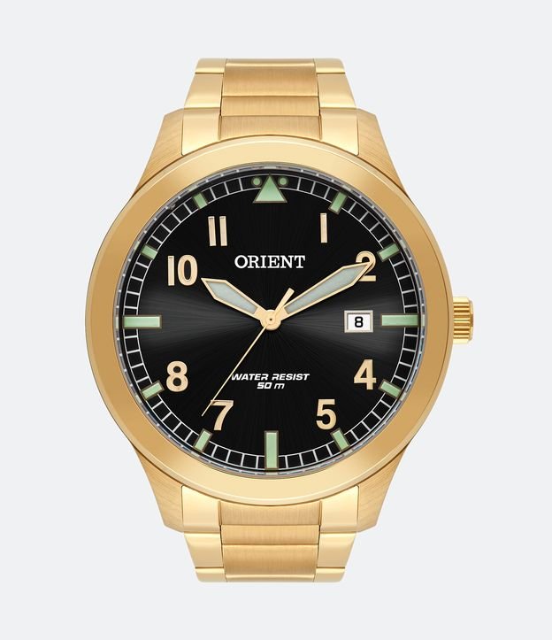 Relógio Orient com Pulseira em Aço e Caixa em Metal MGSS1181-K296P2KX Dourado 2