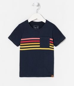 Camiseta Infantil com Estampa de Listras - Tam 1 a 5 anos