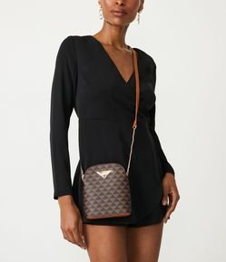 Bolsa Transversal Porta Celular com Estampa em Triângulo