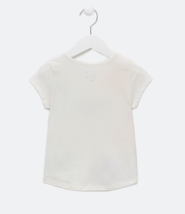 Blusa Infantil com Estampa de Flores - Tam 1 a 5 anos Branco 2