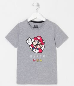 Camiseta Infantil com Estampa do Super Mario - Tam 3 a 10 anos