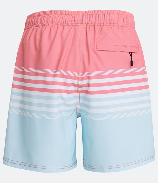 Bermuda Boardshort con Estampado en Bloque de Color Azul 7