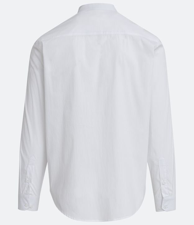Camisa Comfort en Algodón con Manga Larga Blanco 8