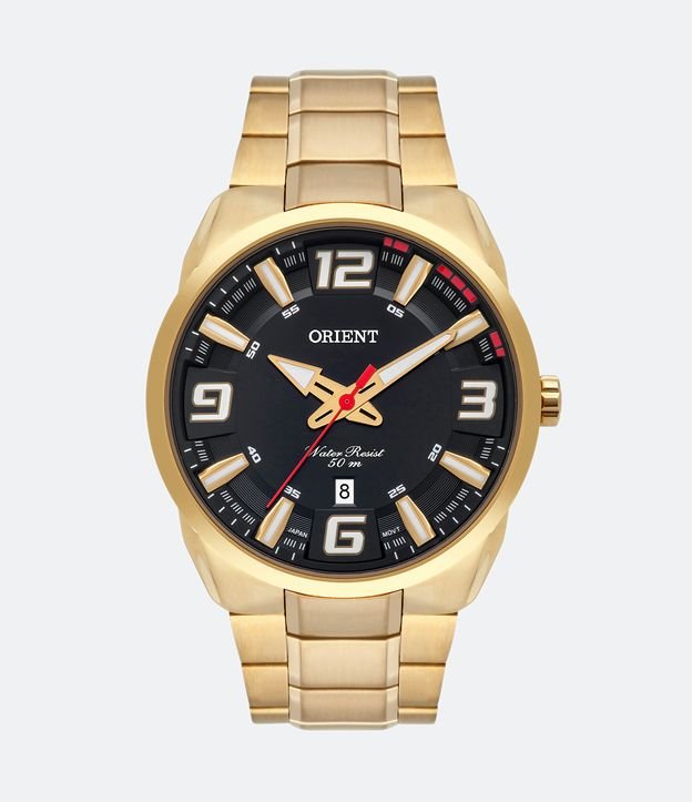 Relógio Orient Analógico com Pulseira e Caixa em Aço Dourado MGSS1178-P2KX Dourado 1