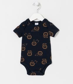 Body Infantil com Estampa Leões com Juba - Tam 0 a 18 meses