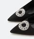 Imagem miniatura do produto Zapato Scarpin con Amarre y  Detalle de Piedras Negro 2
