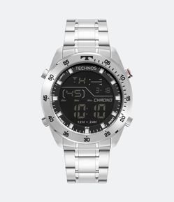 Relógio Technos Digital com Pulseira e Caixa em Aço Prata BJ3589AA/1K
