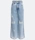 Imagem miniatura do produto Pantalón Wide Leg en Jeans con Rotos y Desgastes Azul 7