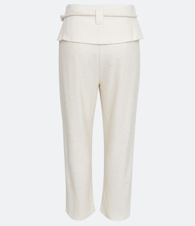 Pantalón Zanahoria en Algodón con cintura Diferenciado y Cinturón cuerda Off White 7