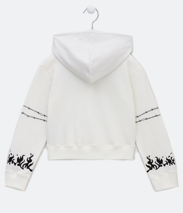 Campera Infantil en Algodón con Estampado Divertido - Talle 5 a 14 años Blanco 2