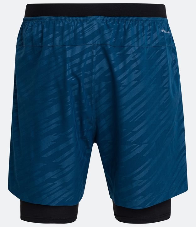 Bermuda Deportiva con Short de Compresión Azul 9