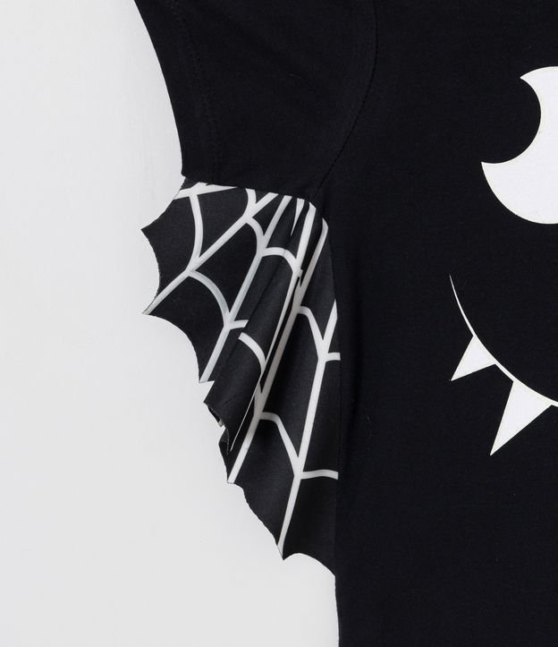 Pijama Corto Infantil con Estampado de Murciélagos y Alas Interactivas - Talle 2 a 4 años Negro 4