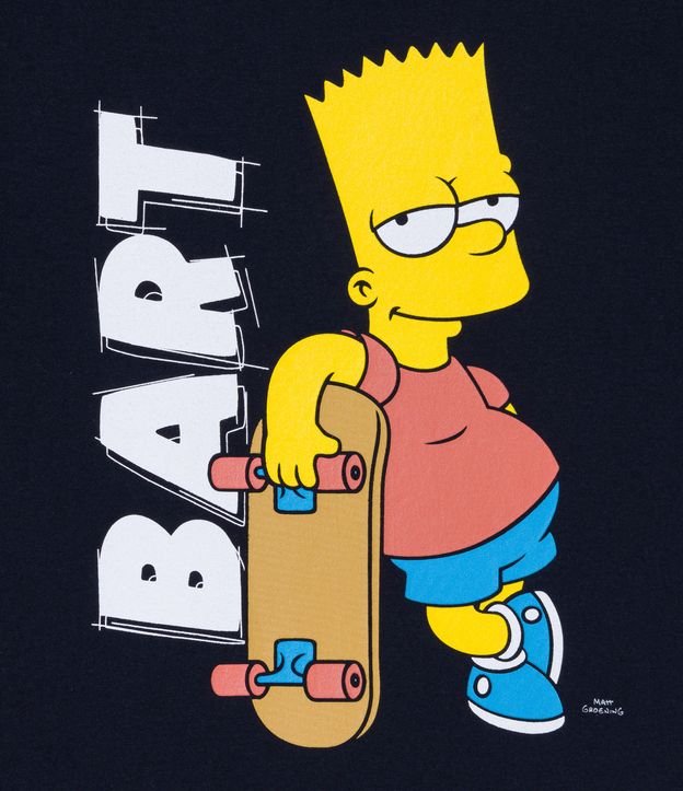 Pijama Corto Infantil con Estampado Bart Simpson - Talle 5 a 14 años Azul 2