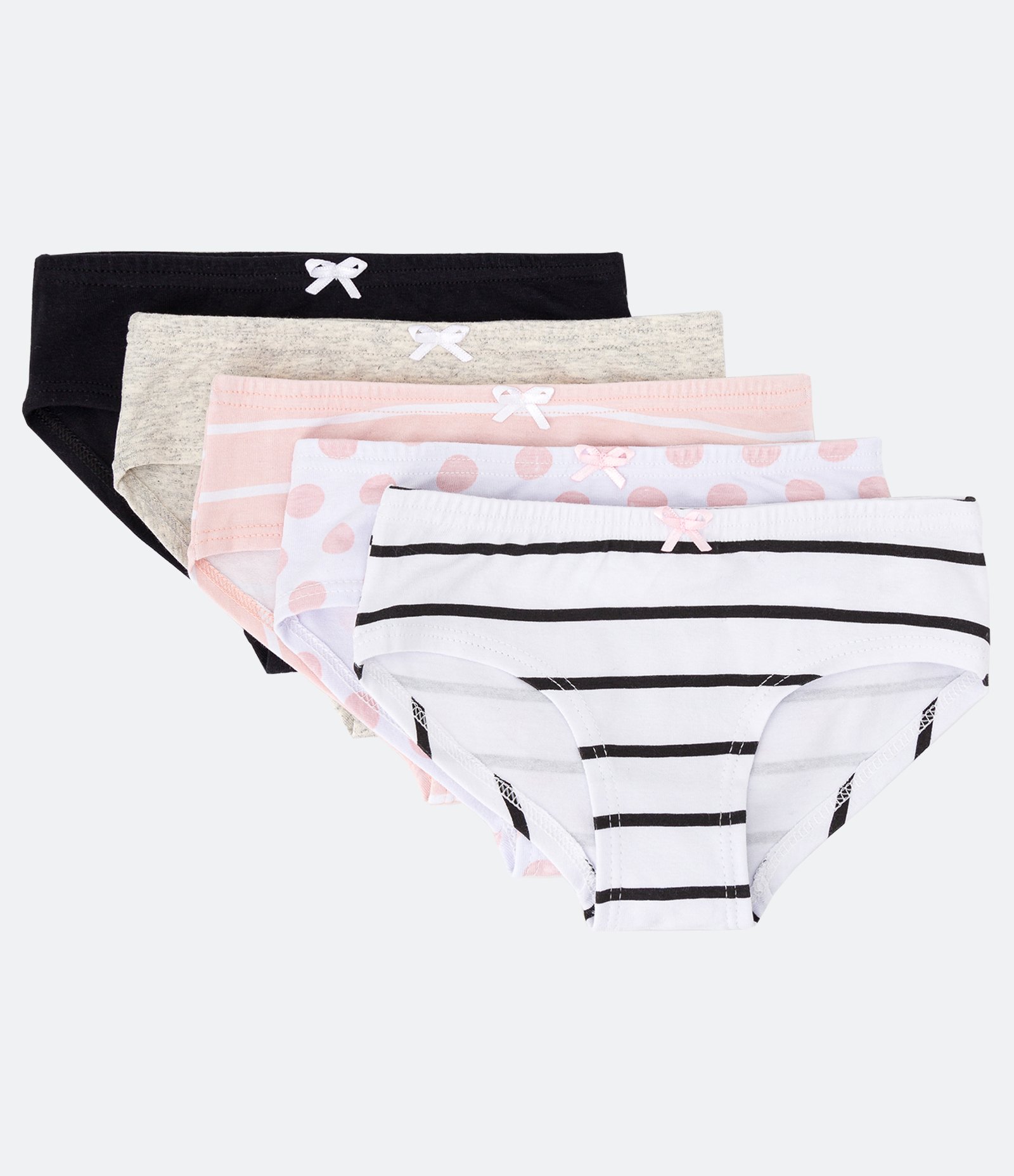 Kit 05 Calcinhas Slip Infantis com Estampas Variadas - Tam 2 a 14 Anos Multicores 2
