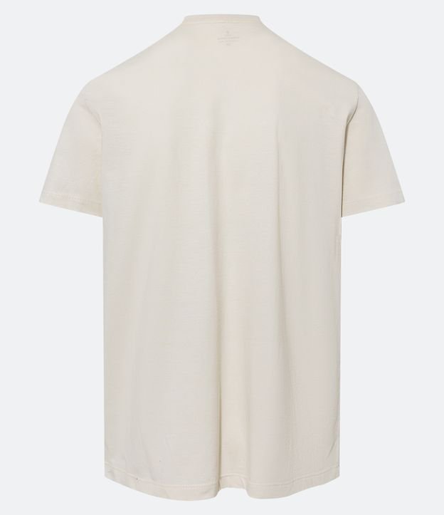 Camiseta Comfort em Algodão com Estampa de Bússola Bege 7
