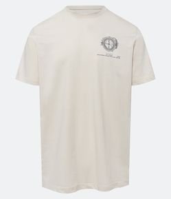 Camiseta Comfort em Algodão com Estampa de Bússola