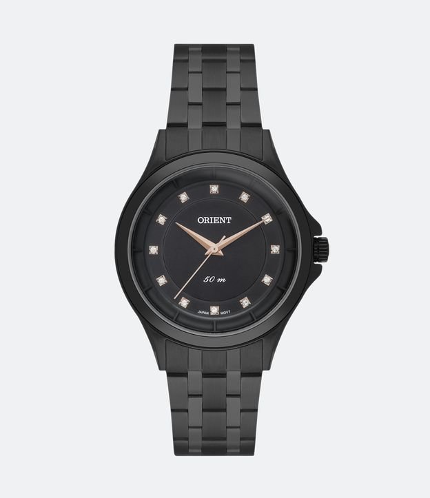 Relógio Orient Analógico com Pulseira e Caixa em Aço Preto FPSS0011-P1PX