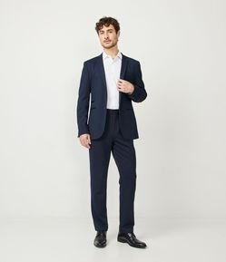 Calça Slim Texturizada com Bolsos