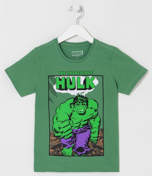 Remera Infantil con Estampado del Hulk - Talle 3 a 10 años Verde 1