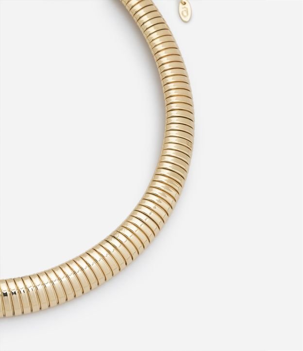 Maxi Collar en Metal con Cadena Serpiente Dorado 1
