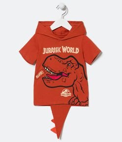 Camiseta Infantil com Estampa do Dinossauro Jurassic World - Tam 1 a 5 anos