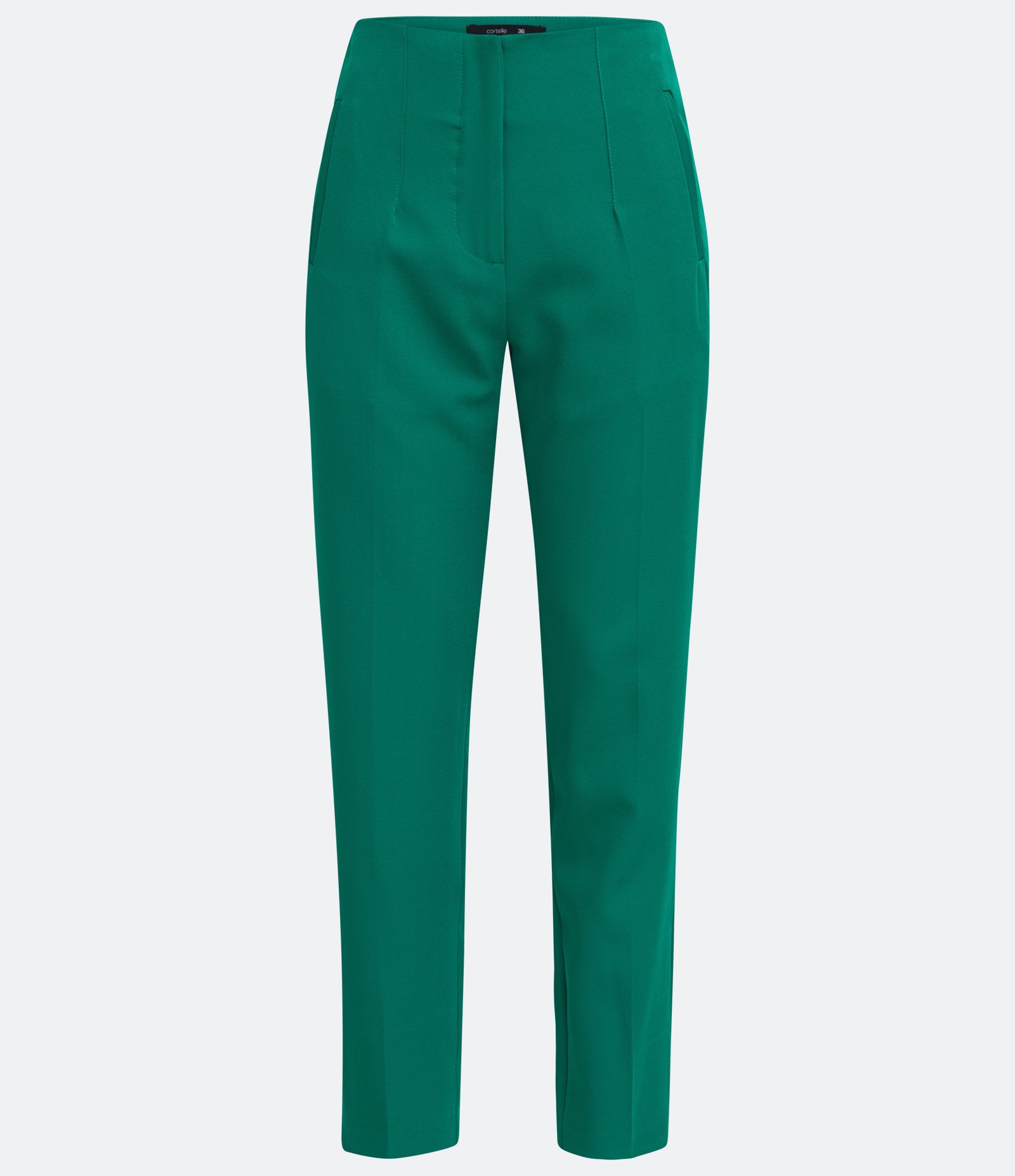 Calça Cenoura Alfaiataria com Pregas na Cintura Verde 5