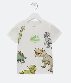 Camiseta Infantil com Estampa de Jurassic World - Tam 1 a 5 anos
