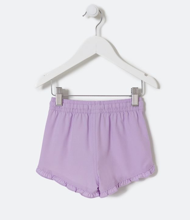 Short Infantil com Babados - Tam 1 a 5 anos Roxo 2