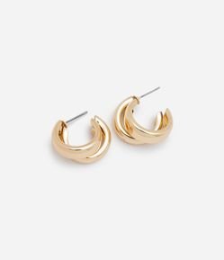 Brinco Argola em Metal Duplo Bold
