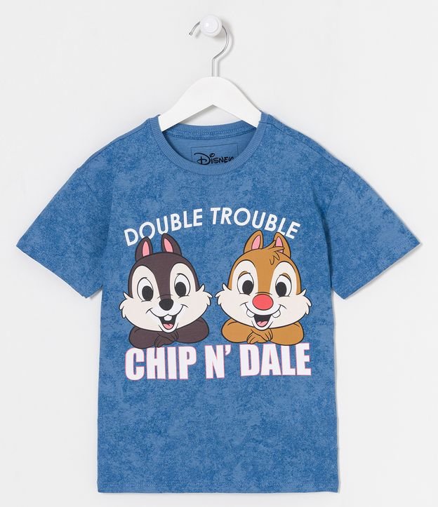 Blusa Infantil Marmorizada com Estampa Tico e Teco - Tam 5 a 14 anos