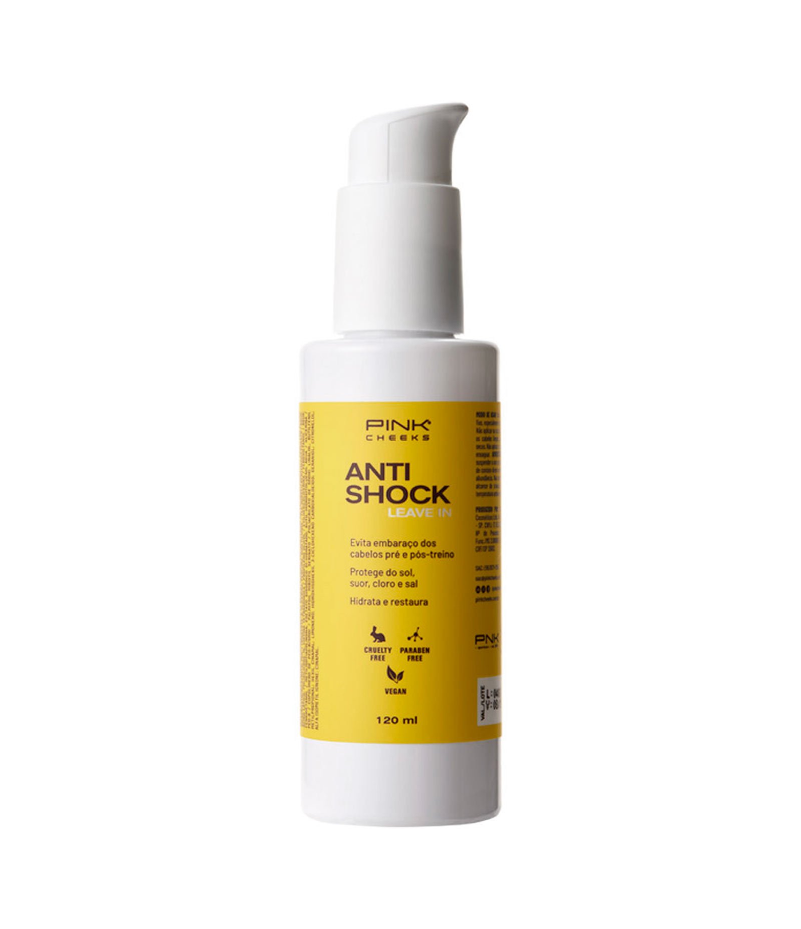 Leave in com Protetor Solar Anti Shock Pré Treino Pink Cheeks 120ml 1