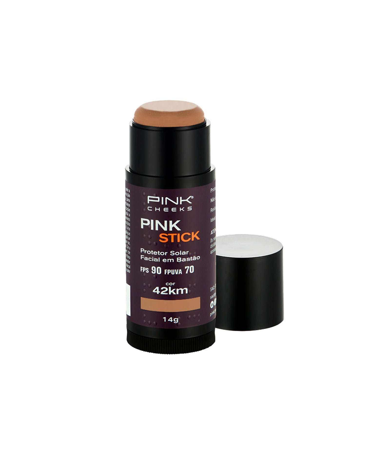 Protetor Solar com Cor Pink Stick Pink Cheeks 14g 1