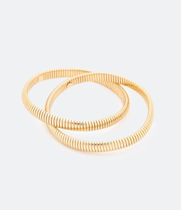 Bracelete em Metal Entrelaçado em Rabo de Rato