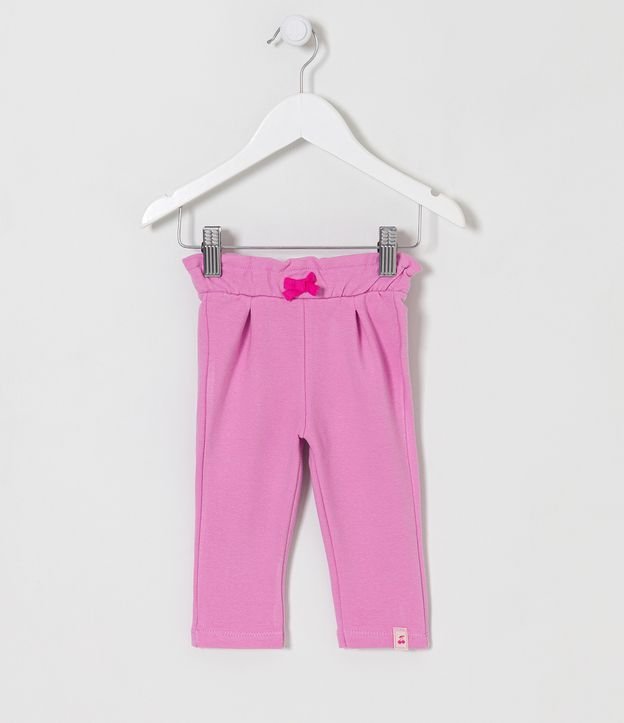 Pantalón Infantil con Volado y Lazo en la Cintura - Talle 0 a 18 Meses 1