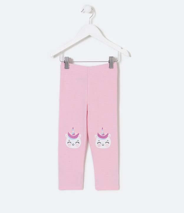 Calça Legging Infantil Oncinha - Tam 21 a 25 - Rosa - Pimpolho