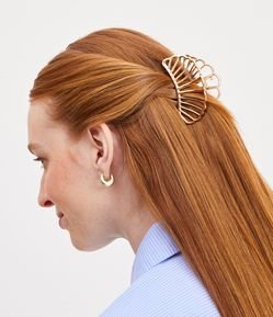 Piranha de Cabelo em Metal com Formato de Concha