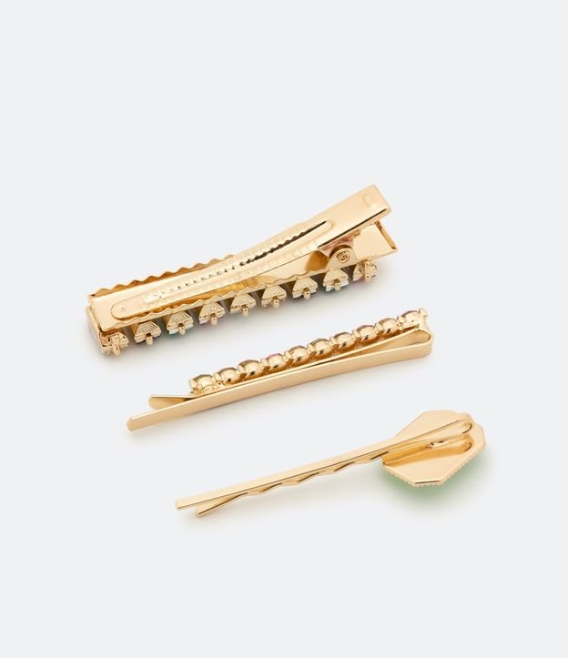 Kit 03 Pinzas para el Pelo en Formatos Diferente con Pedrerías Multicolores 2