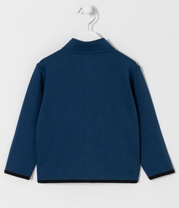 Campera Infantil con Cuello Alto y Cremallera Frontal - Talle 2 a 5 años Azul 2