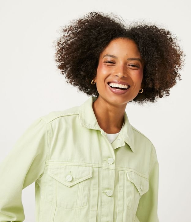 Campera en Sarga con Bolsillos Verde 4