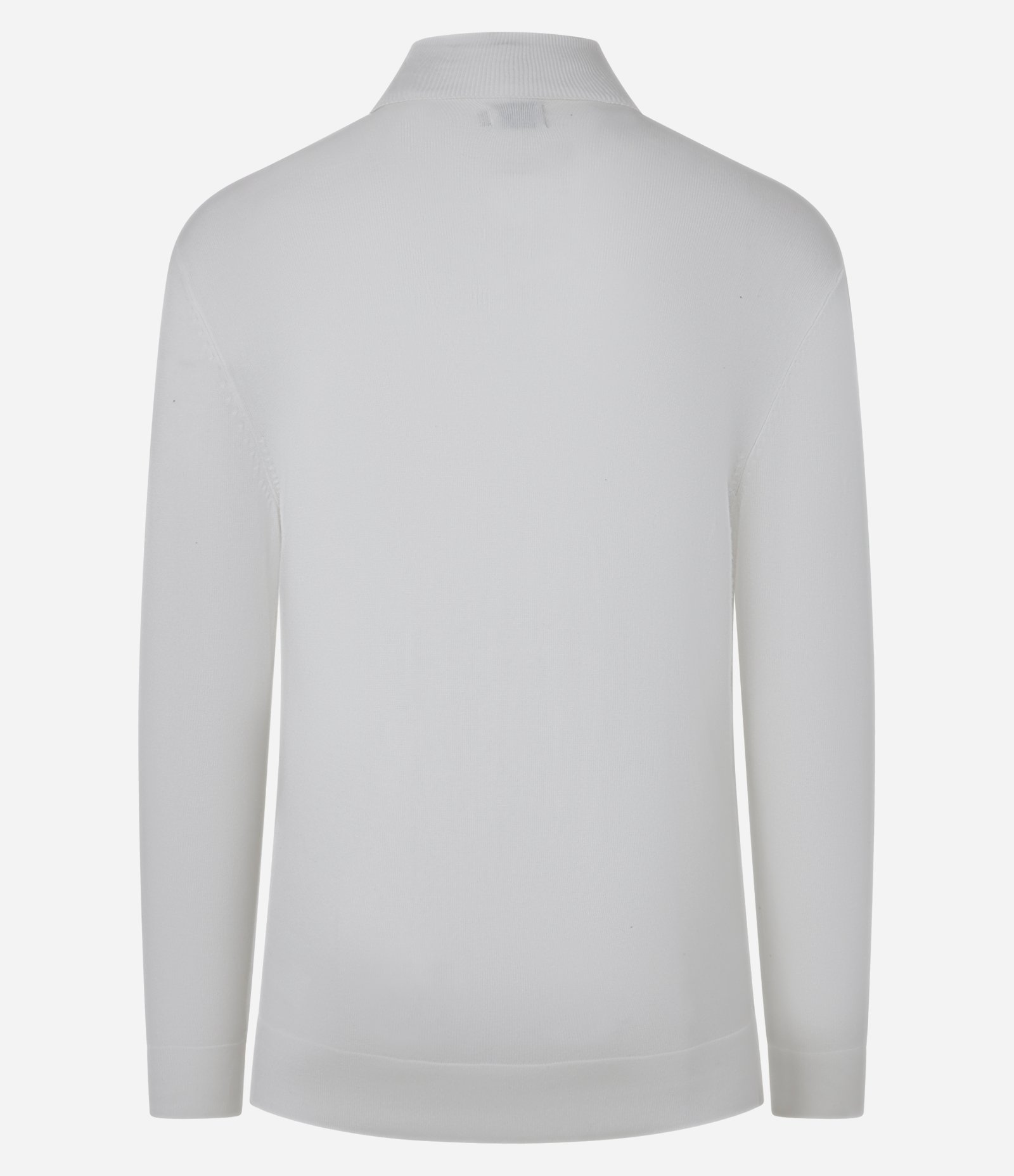 Suéter Slim em Tricô com Textura e Gola Alta Branco 6