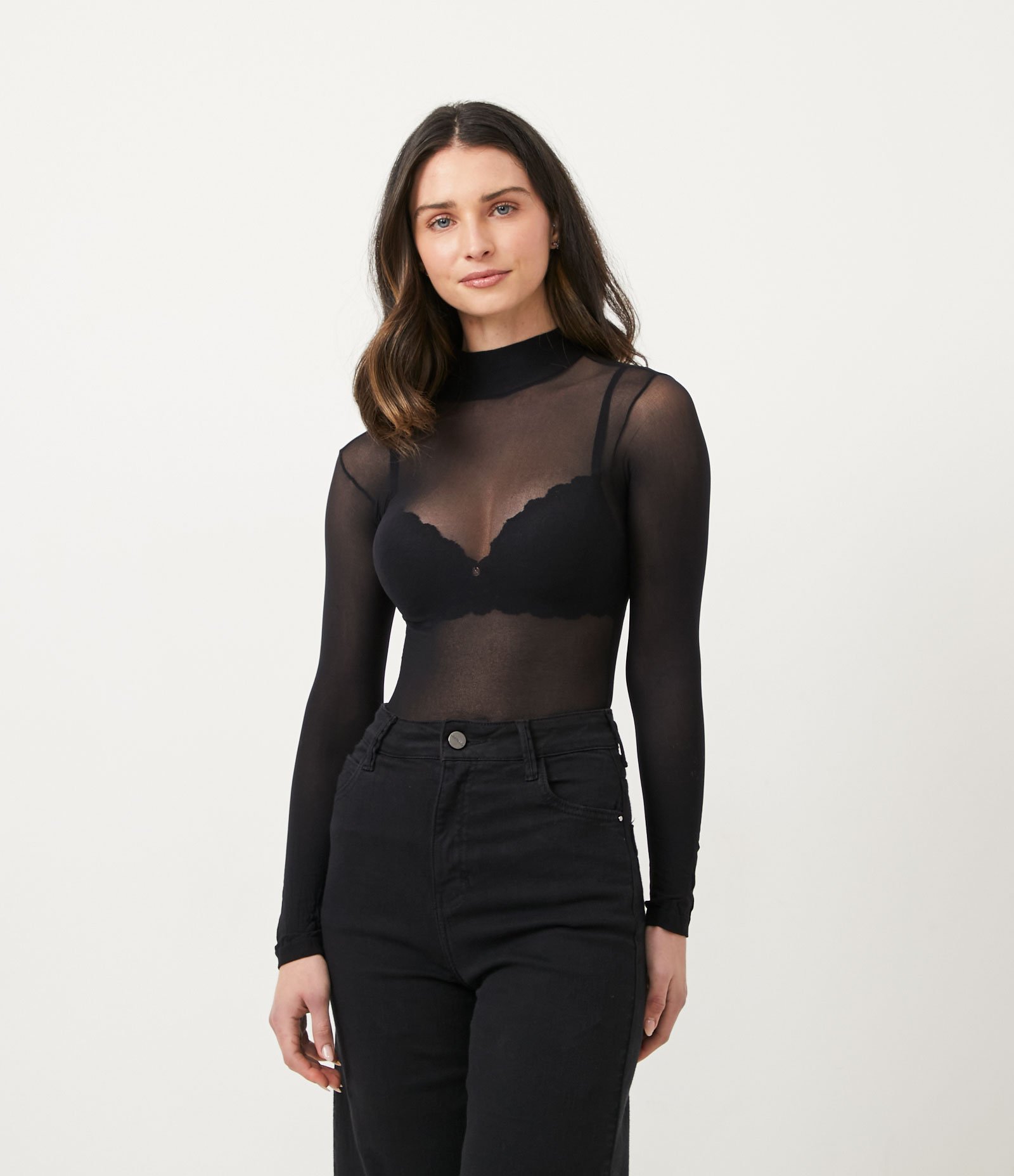 Blusa Segunda Pele em Poliamida Fio 40 com Gola Alta Lupo Preto 2