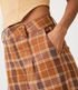 Imagem miniatura do produto Pantalón Pantalona Sastrería con Pliegues y Estampado de Cuadros Marrón 4