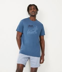 Camiseta Comfort em Algodão com Estampa Rota Route 66