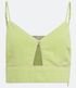 Imagem miniatura do produto Blusa Cropped de Tirantes en Lino con Pipping Contrastante Verde 5