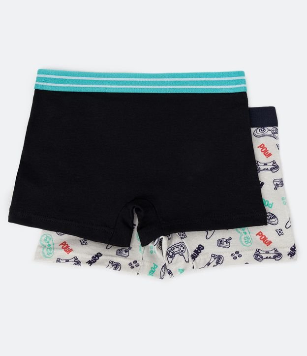 Kit 02 Calzoncillos Boxer Infantil con Estampado de Games Talle